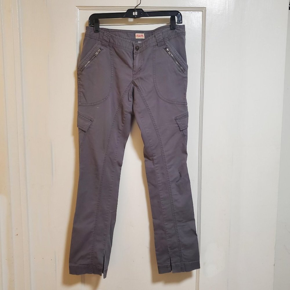 MOSSIMO Gray Blue Cargo Pants Sz 9 EUC